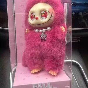 Fall in wild custom Vinyl Face hot pink Plush Doll Pendant